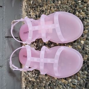 NWT - Steve Madden - Kids Pink Jelly Sandals - Size 4 Youth